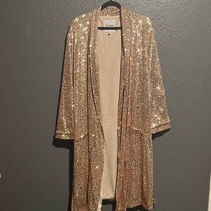 Anthropology BB Dakota Gold Sequin Duster